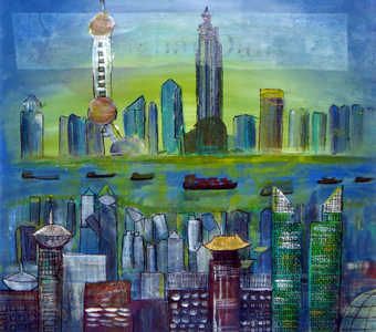 Shanghai Daily - Skyline der Stadt
